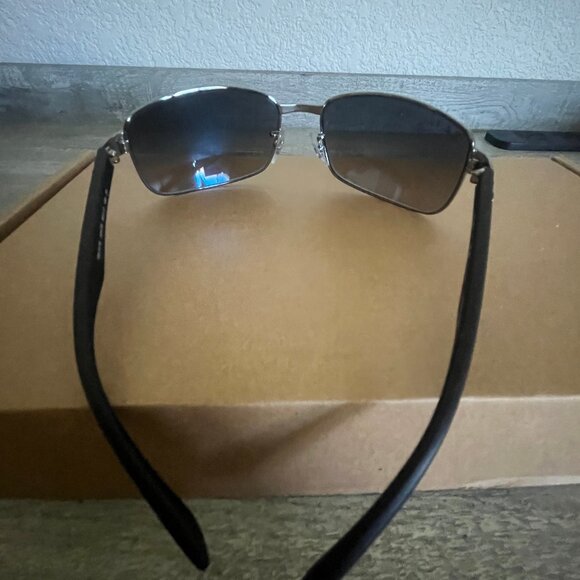 RAY BAN RB3478 004/78 60-17 130 GUNMETAL/BLK BLEND POLARIZED WRAP SUNGLASSES - Picture 3 of 10